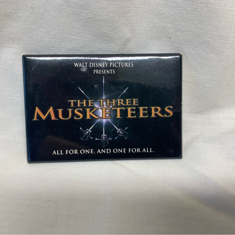 The Three Musketeers Walt Disney Pictures Collectible Pin Button